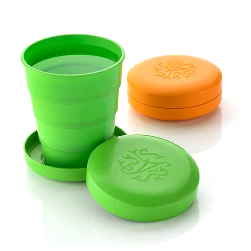 Portable Folding Travel Cup with Lid | Compact Expandable Tumbler for Kids & Camping by Your Brand