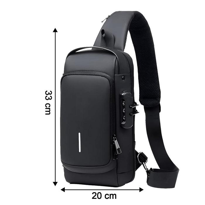 TrendGuard Anti-Theft Crossbody Sling Bag - USB Charging Port by Your Brand