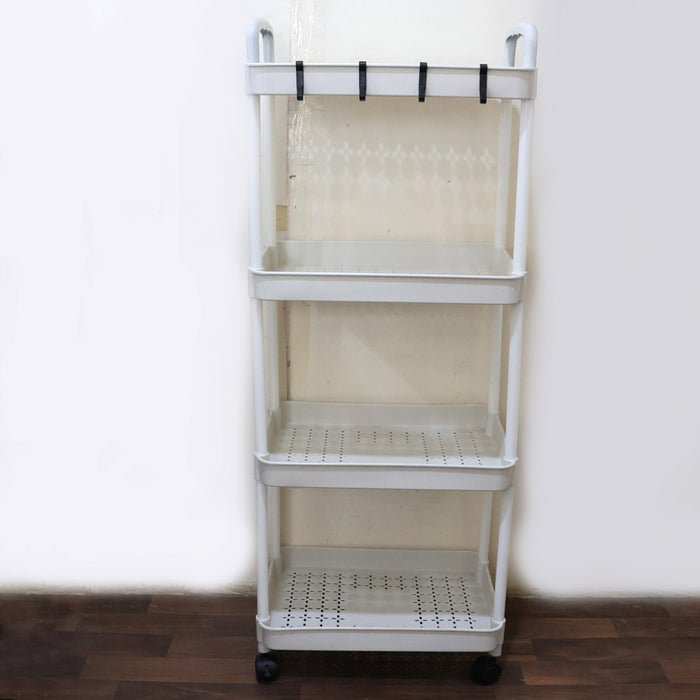 4 Layer Multipurpose Kitchen Storage Organizer Trolley with Wheels