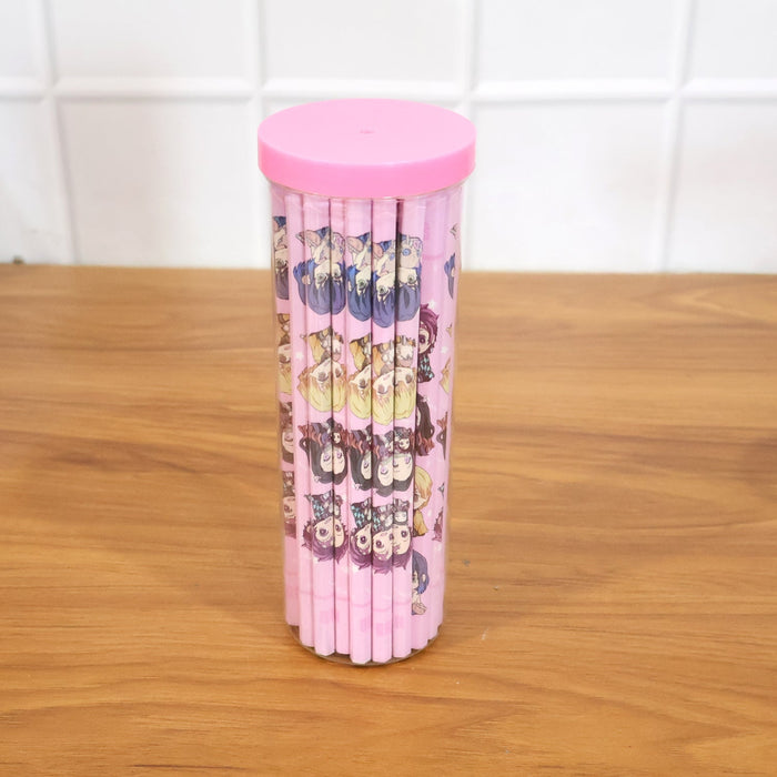 Cartoon Printed Wooden Pencil Set (50 Pc Pack) by Your Brand