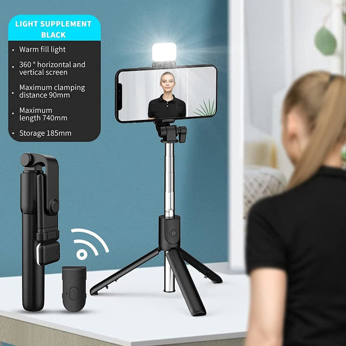 3 in 1 Wired Selfie Stick with Extendable Handle (70 Cm Long) by Your Brand