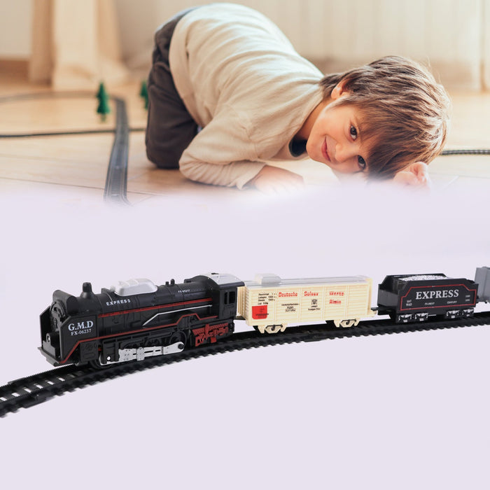 Toy Train Set for Kids, Battery Operated Train with Track Set by Your Brand