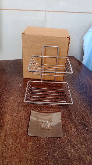 Kitchen Bathroom Soaps Storage Rack with 2 Hook for Home by Your Brand