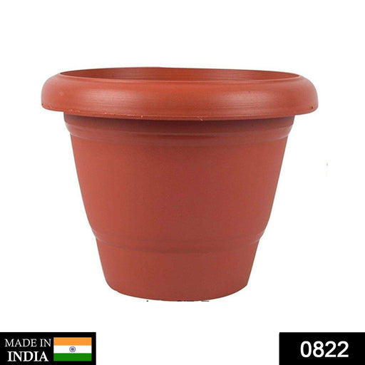 Garden Heavy Plastic Planter Pot / Gamla (Brown, Pack of 1) by Your Brand