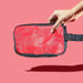 Portable Travel Hand Pouch / Shaving Kit Bag for Multipurpose Use (Red) by Your Brand