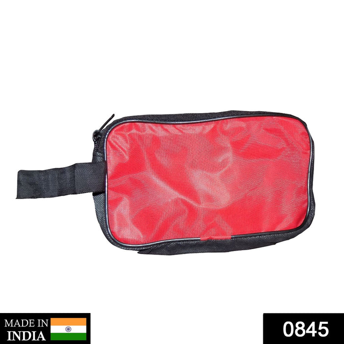 Portable Travel Hand Pouch / Shaving Kit Bag for Multipurpose Use (Red) by Your Brand