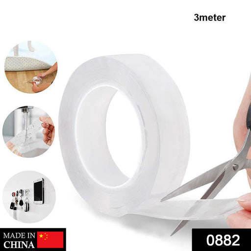 Double Sided Nano Adhesive Tape, 3 meter Washable Traceless Nano Gel Tape by Your Brand