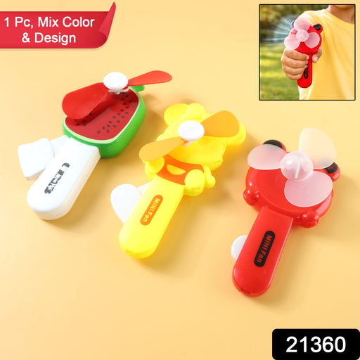Hand Press Mini Portable Fan Toy (1 Pc, Mix Color & Design) by Your Brand
