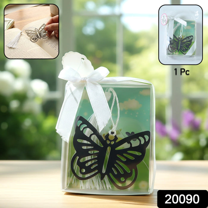 Elegant Butterfly Design Metal Bookmark (1 Pc) by Your Brand