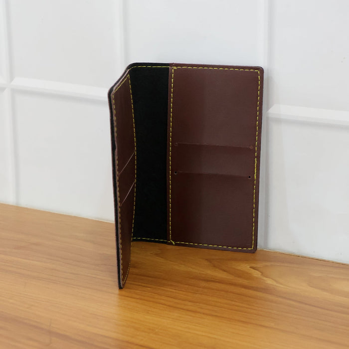 PU Leather Multipurpose Card Holder & Slim Travel Wallet (1 Pc) by Your Brand