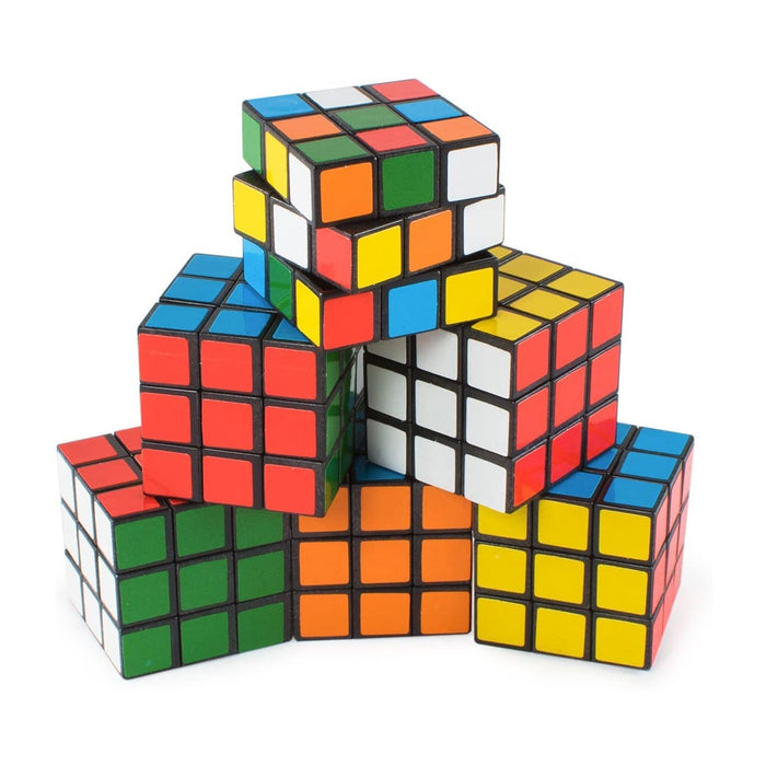 Plastic Fancy 3x3 Small Cube Puzzles Game - 2 Pieces (Multicolour) by Your Brand