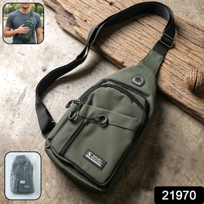 Durable Waist Bag Zipper Crossbody Sling Bag (1 Pc) by Your Brand