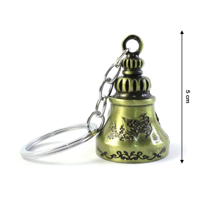Metal Small Temple Bell Keychain, Motorcycle Bell Keychain (1 Pc / Mix Color) by Your Brand