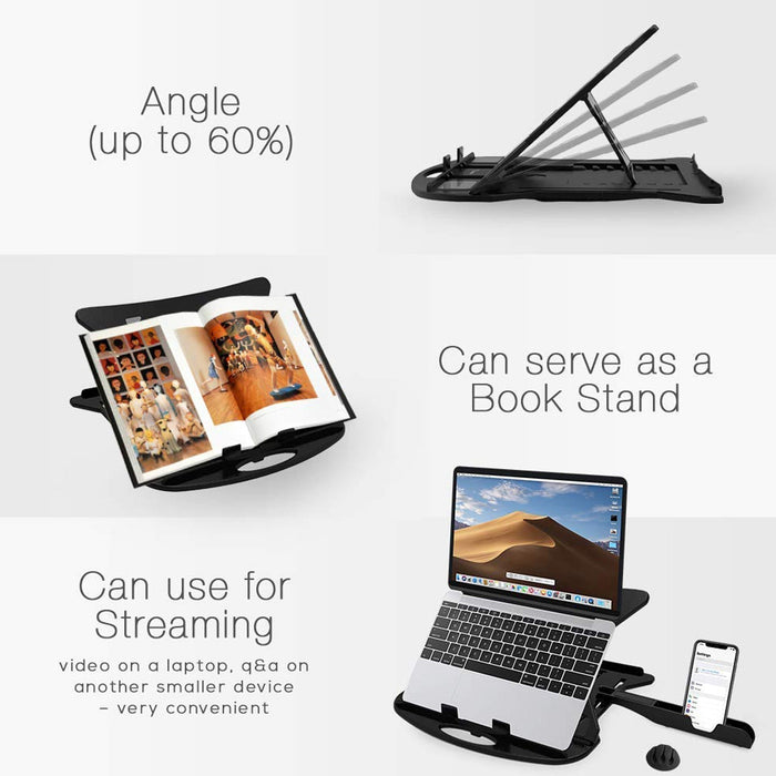 Adjustable Laptop Stand Patented Riser. With Portable Mobile Stand by Your Brand