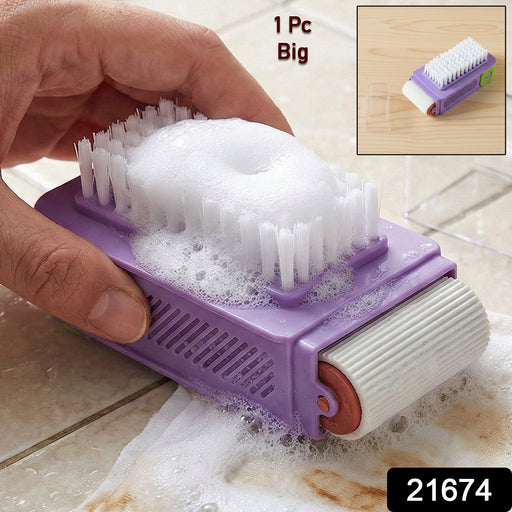 Multi Functional Big Cleaning Brush with Roller and Scrubber (1 Pc) by Your Brand