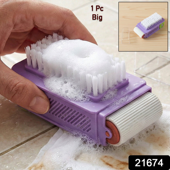 Multi Functional Big Cleaning Brush with Roller and Scrubber (1 Pc) by Your Brand