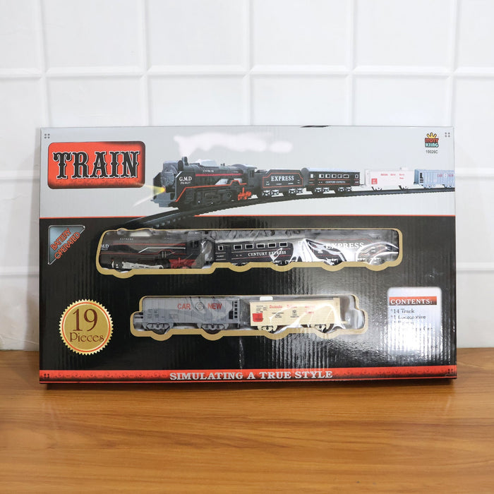 Toy Train Set for Kids, Battery Operated Train with Track Set by Your Brand