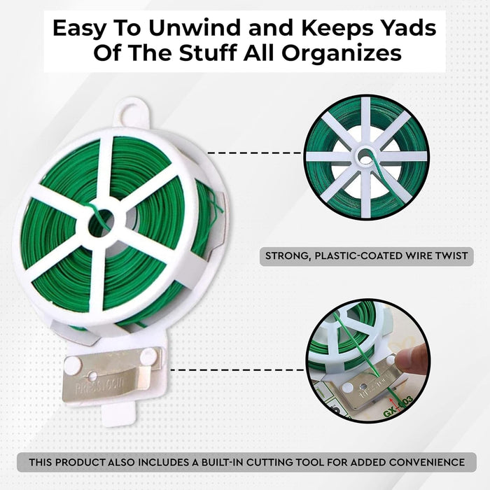 Reusable Green Twist Tie Roll (50 Meter Length) by Your Brand