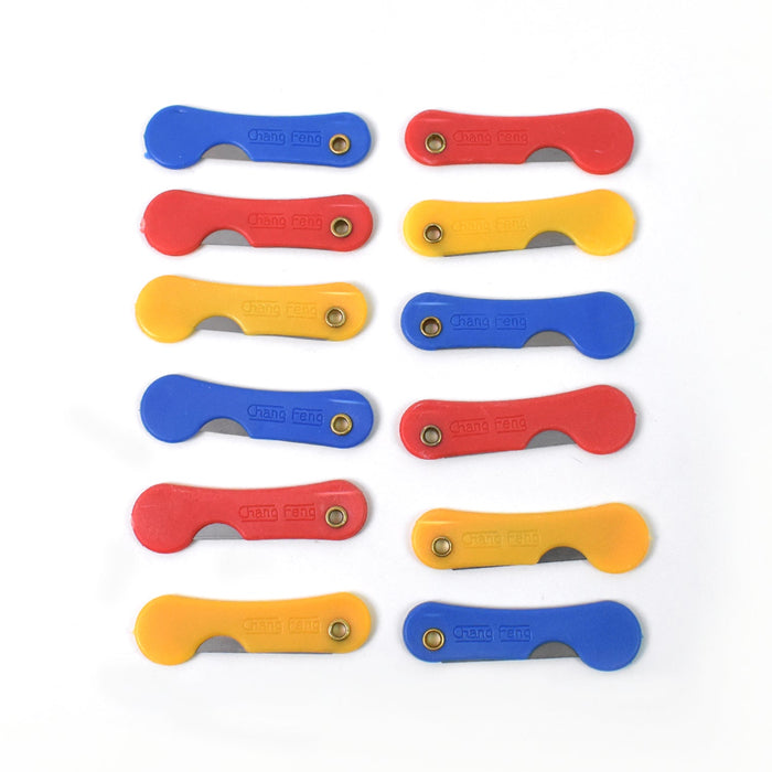 Multicolour Mini Paper Cutter Knife Pencil Knife (Pack of 12) by Your Brand