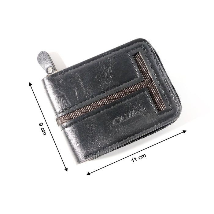 Compact Zip-Around Card Holder Wallet for Men & Women (1 Pc) by Your Brand