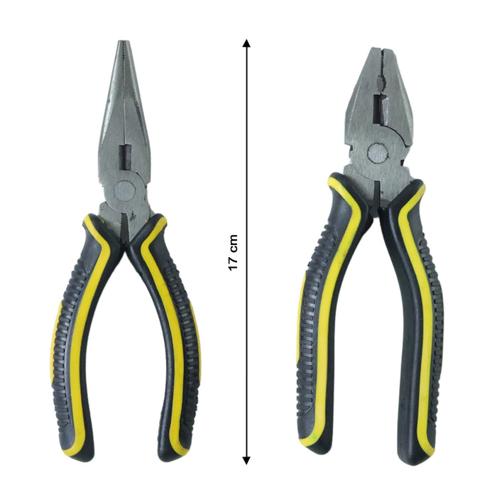 Pliers and Long Nose Pliers Set with Anti Slip Grip Handle (2 Pc Set) by Your Brand