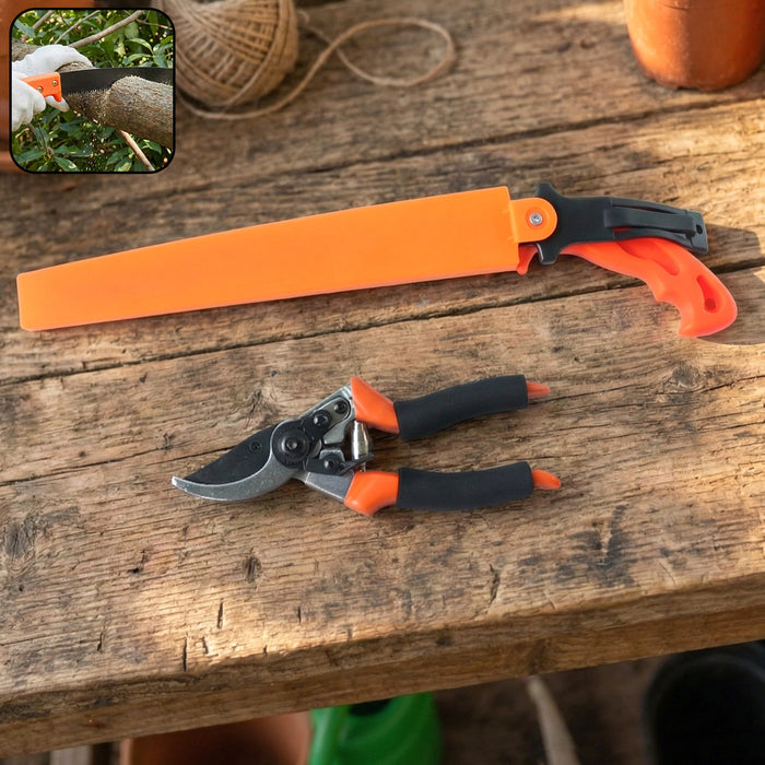 Heavy Duty Gardening Pruning Tool Combo Set (2 Pc Set) by Your Brand