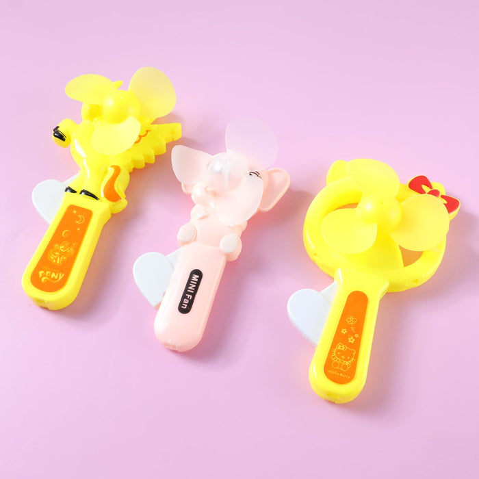 Hand Press Mini Portable Cartoon Fan Toy (1 PC, Mix Color & Design) by Your Brand