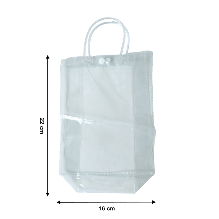 Transparent PVC Carry Bag (1 Pc, 22 x 16 Cm) by Your Brand