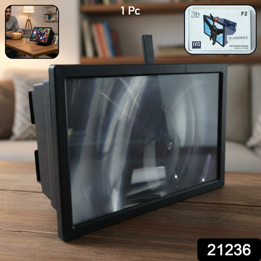 3D Mobile Screen Magnifier with Stand for Smartphone (1 Pc) by Your Brand