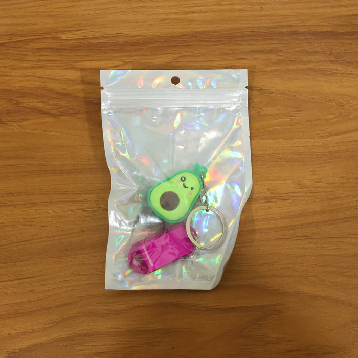 Cute Cartoon Character Keychain with Label Tag Holder (1 Pc) by Your Brand