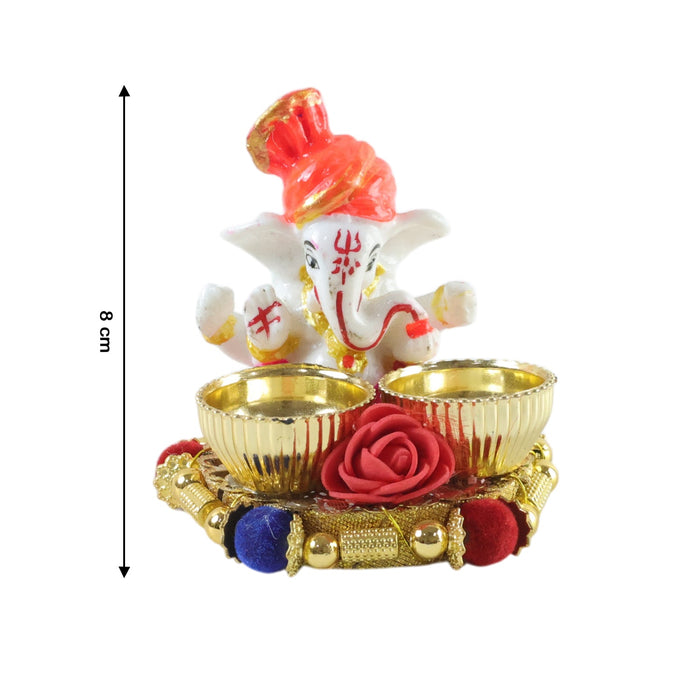 Decorative Lord Ganesha Pooja Thali Set (1 Pc) by Your Brand