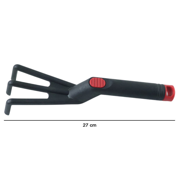 Hand Garden Cultivator Rake Plastic Gardening Tool (1 Pc, 27 Cm) by Your Brand