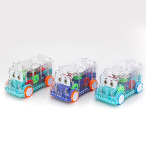 Transparent Musical Mini School Bus Toy for Kids by Your Brand