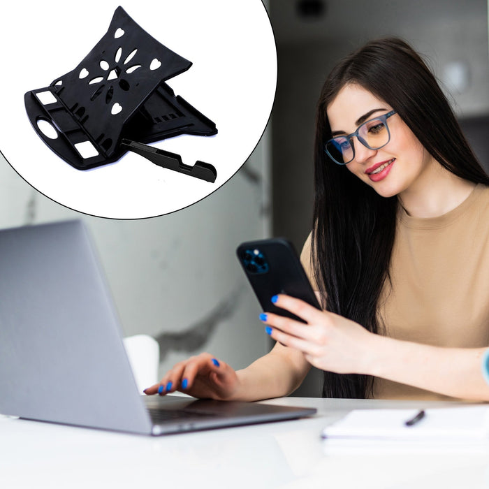 Adjustable Laptop Stand Patented Riser. With Portable Mobile Stand by Your Brand