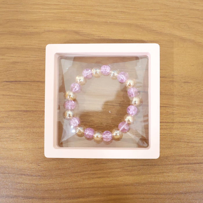 Elegant Dual-Tone Crystal Beaded Stretch Bracelet (1 Pc) by Your Brand