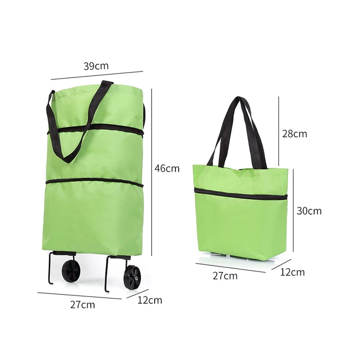 Folding Cart Bags Trolley Shopping Bag For Travel Luggage by Your Brand
