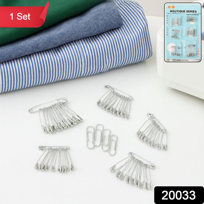 Multipurpose Metal Safety Pin Assortment Set by Your Brand
