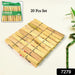 Heavy Duty Bamboo Wooden Cloth Clips / Pegs (20 Pcs Set) by Your Brand