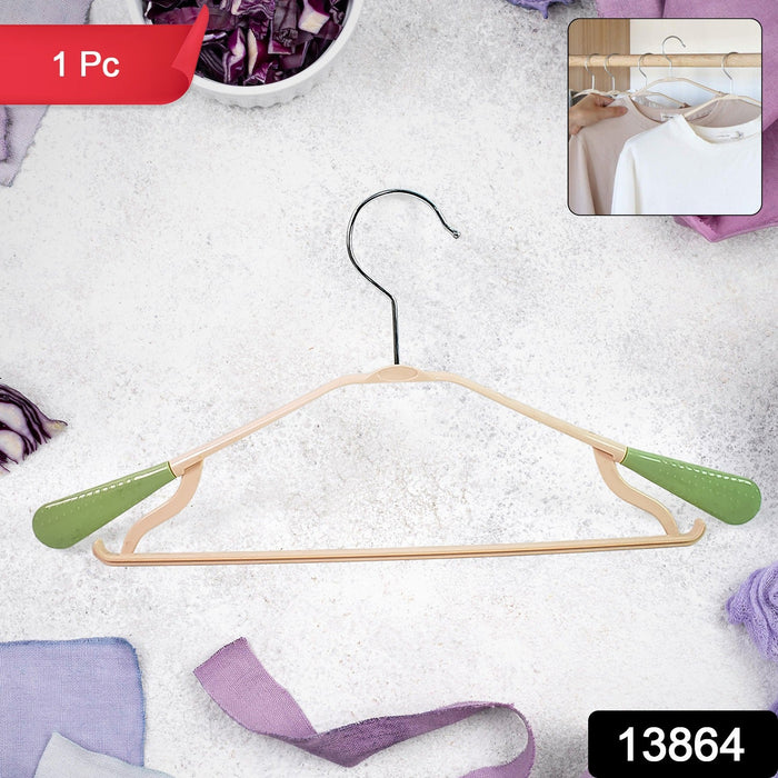 PP Cloth Hanger Set of 1 with Zinc Plated Steel Hook (1 Pc) by Your Brand