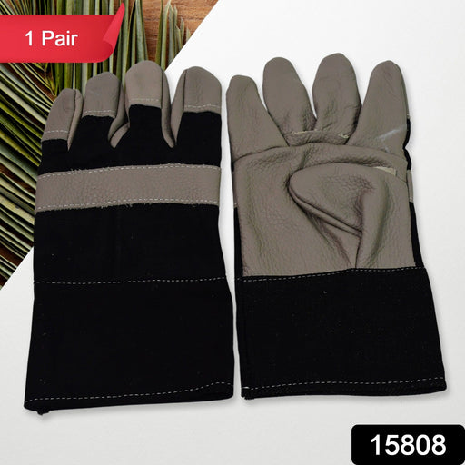 Gloves Gardening Gloves for Men Women Leather Gloves Heavy Duty Gloves (1 Pair) by Your Brand