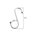 Stainless steel hooks for wall mounting.
