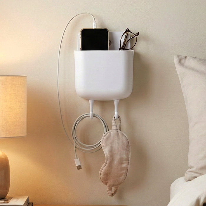 Multi-Purpose Plastic Wall Mounted Mobile Charging Holder (1 Pc) by Your Brand