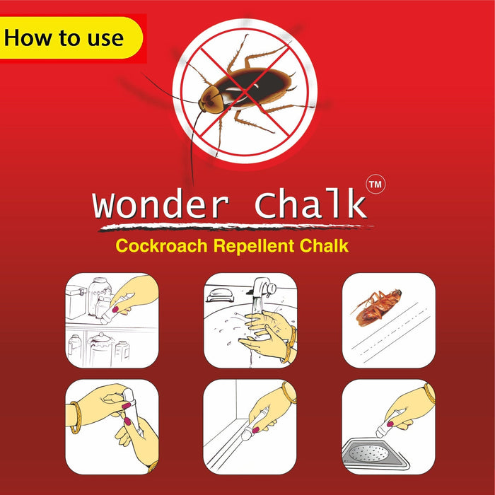Cockroach Chalk – Strong Insecticide Repellent Chalk for Pest Control (12 Pcs) by Your Brand