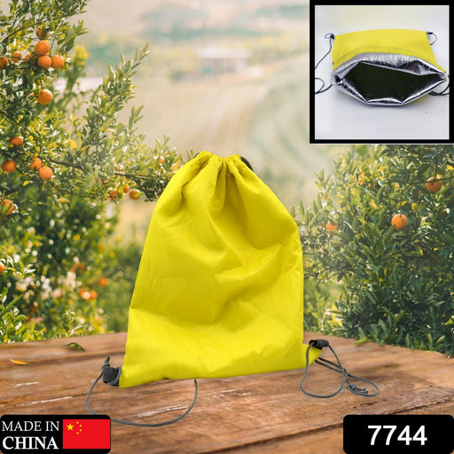 Portable Dori Bag Inside silver with coating Drawstring Backpack by Your Brand