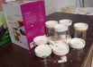Transparent plastic masala box with compartments and tray, perfect for spices and mukhwas