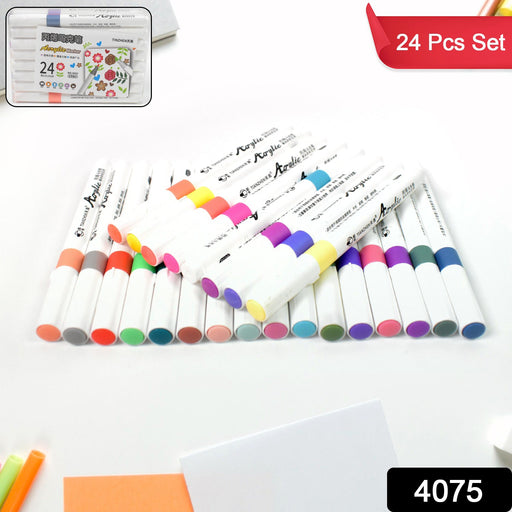 Fancy Art Markers, 24 Colours Double-ended Art (24 Pcs Set) by Your Brand