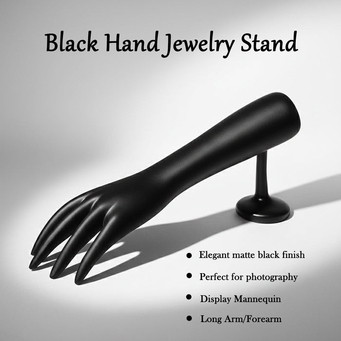 Elegant Black Hand-Shaped Jewelry Display Stand (1 Pc) by Your Brand