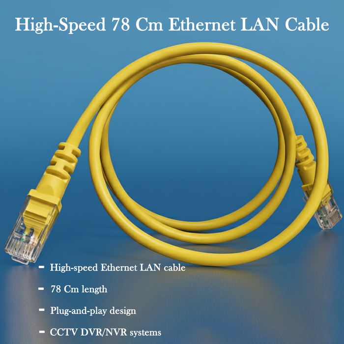 High-Speed 78 Cm Ethernet LAN Cable (1 Pc) by Your Brand