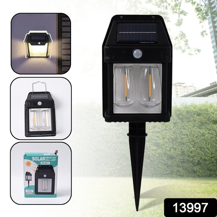 18W Solar Wall Double Lights / Lamp with 2 Modes & Motion Sensor (1 Pc) by Your Brand