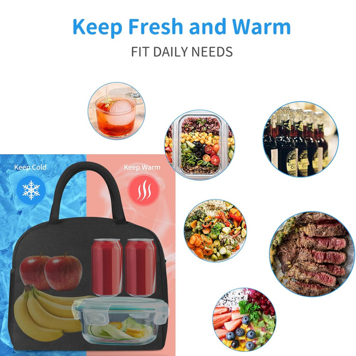 Lunch Box Bag for Women Men Insulated Lunch Bag With Zipper (1 Pc) by Your Brand